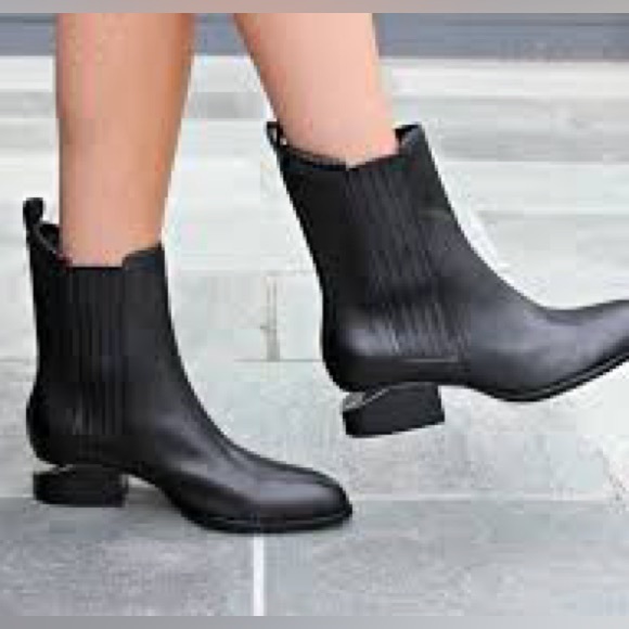 Alexander Wang Anouck Boot Black and Yellow Gold Metal Size 39.5 - Picture 15 of 15